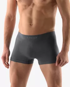 GINA pánské boxerky s kratší nohavičkou, kratší nohavička, bezešvé, jednobarevné MicroBavlna 53000P