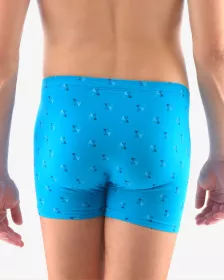 GINA pánské boxerky s kratší nohavičkou, kratší nohavička, šité, s potiskem 73107P