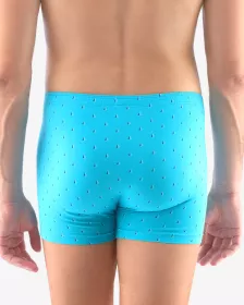 GINA pánské boxerky s kratší nohavičkou, kratší nohavička, šité, s potiskem 73108P