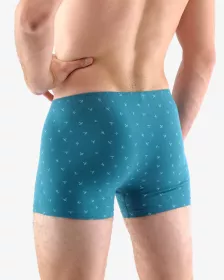 GINA pánské boxerky s kratší nohavičkou, kratší nohavička, šité, s potiskem 73114P