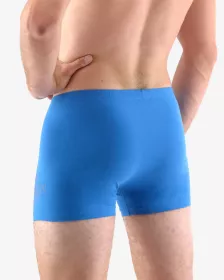 GINA pánské boxerky s kratší nohavičkou, kratší nohavička, šité, s potiskem 73115P - sv. šedá tm. šedá 50/52