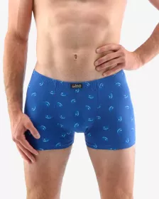 GINA pánské boxerky s kratší nohavičkou, kratší nohavička, šité, s potiskem 73121P