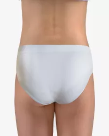 GINA dětské kalhotky klasické dívčí, úzký bok, bezešvé, jednobarevné Eco Bamboo 20025P - tomato bílá M EcoBamboo