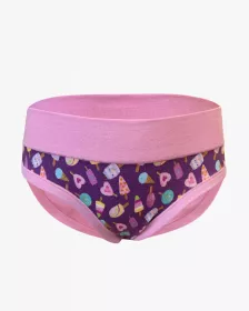 GINA dětské kalhotky klasické dívčí, úzký bok, šité, s potiskem Disco XIX 20026P