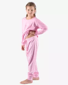 GINA dětské pyžamo dlouhé dívčí, šité, s potiskem 29007P