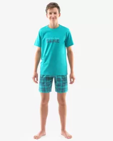 GINA dětské pyžamo krátké chlapecké, šité, s potiskem 69002P