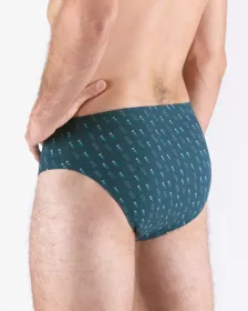 GINA pánské slipy nadměrné, šité, s potiskem 71129P