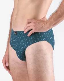 GINA pánské slipy nadměrné, šité, s potiskem 71129P