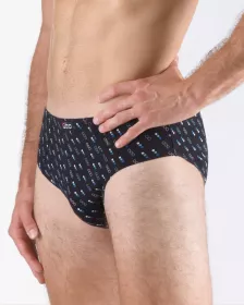 GINA pánské slipy nadměrné, šité, s potiskem 71129P