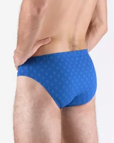 GINA pánské slipy nadměrné, šité, s potiskem 71133P