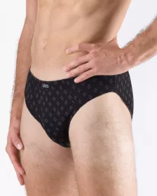 GINA pánské slipy nadměrné, šité, s potiskem 71133P