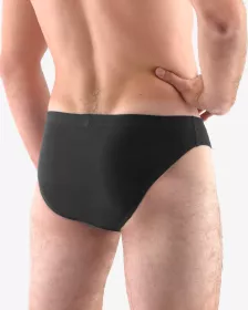 GINA pánské slipy s úzkým bokem, úzký bok, šité, jednobarevné 70047P