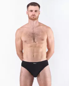 GINA pánské slipy s úzkým bokem, úzký bok, šité, s potiskem, jednobarevné 70058P EcoBamboo