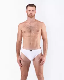 GINA pánské slipy s úzkým bokem, úzký bok, šité, s potiskem, jednobarevné 70058P EcoBamboo