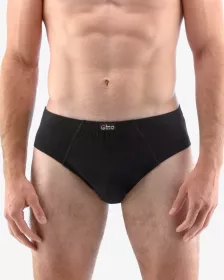 GINA pánské slipy se širším bokem, širší bok, šité, jednobarevné 71080P