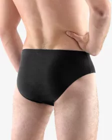 GINA pánské slipy se širším bokem, širší bok, šité, jednobarevné 71080P