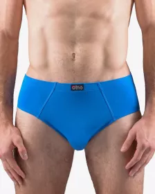 GINA pánské slipy se širším bokem, širší bok, šité, jednobarevné 71080P