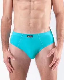 GINA pánské slipy se širším bokem, širší bok, šité, jednobarevné 71098P - dunaj 58/60 EcoBamboo