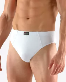 GINA pánské slipy se širším bokem, širší bok, šité, jednobarevné 71098P - dunaj 58/60 EcoBamboo