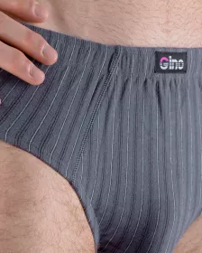 GINA pánské slipy se širším bokem, širší bok, šité 71124P GINA pánské slipy se širším bokem, širší bok, šité 71124P