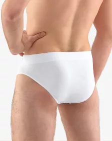 GINA pánské slipy se širším bokem, širší bok, bezešvé, jednobarevné Eco Bamboo 51004P EcoBamboo