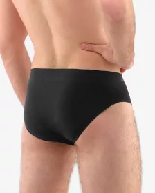 GINA pánské slipy se širším bokem, širší bok, bezešvé, jednobarevné Eco Bamboo 51004P EcoBamboo