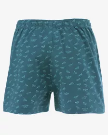 GINA dětské trenky volné chlapecké, šité, s potiskem 65016P - Černá/Petrolejová 152/158 GINA dětské trenky volné chlapecké, šité, s potiskem 65016P - Černá/Petrolejová 152/158