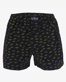 GINA dětské trenky volné chlapecké, šité, s potiskem 65016P - Černá/Petrolejová 152/158 GINA dětské trenky volné chlapecké, šité, s potiskem 65016P - Černá/Petrolejová 152/158