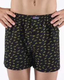 GINA dětské trenky volné chlapecké, šité, s potiskem 65016P - Černá/Petrolejová 152/158 GINA dětské trenky volné chlapecké, šité, s potiskem 65016P - Černá/Petrolejová 152/158