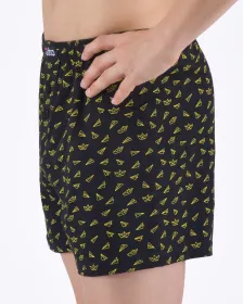 GINA dětské trenky volné chlapecké, šité, s potiskem 65016P - Černá/Petrolejová 152/158 GINA dětské trenky volné chlapecké, šité, s potiskem 65016P - Černá/Petrolejová 152/158