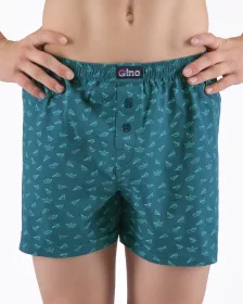 GINA dětské trenky volné chlapecké, šité, s potiskem 65016P - Černá/Petrolejová 152/158 GINA dětské trenky volné chlapecké, šité, s potiskem 65016P - Černá/Petrolejová 152/158