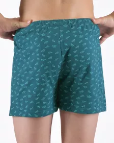 GINA dětské trenky volné chlapecké, šité, s potiskem 65016P - Černá/Petrolejová 152/158 GINA dětské trenky volné chlapecké, šité, s potiskem 65016P - Černá/Petrolejová 152/158