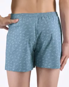 GINA dětské trenky volné chlapecké, šité, s potiskem 65016P - Černá/Petrolejová 152/158 GINA dětské trenky volné chlapecké, šité, s potiskem 65016P - Černá/Petrolejová 152/158