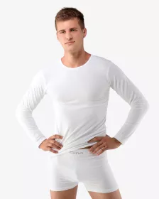 GINA pánské tričko s dlouhým rukávem, dlouhý rukáv, bezešvé, jednobarevné Bamboo PureLine 58004P GINA pánské tričko s dlouhým rukávem, dlouhý rukáv, bezešvé, jednobarevné Bamboo PureLine 58004P