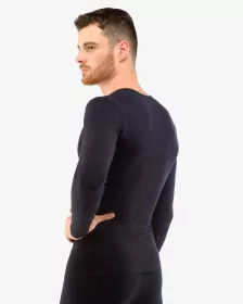 GINA pánské tričko s dlouhým rukávem, dlouhý rukáv, bezešvé Eco Bamboo 58007P - bílá S/M EcoBamboo