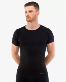 GINA pánské tričko s krátkým rukávem, krátký rukáv, bezešvé Eco Bamboo 58006P EcoBamboo