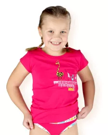 GINA dětské tričko s krátkým rukávem dívčí, krátký rukáv, šité, s potiskem Disco VI 28003P - bílá 146/152 GINA dětské tričko s krátkým rukávem dívčí, krátký rukáv, šité, s potiskem Disco VI 28003P - bílá 146/152