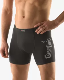 GINA pánské boxerky s delší nohavičkou, delší nohavička, šité, s potiskem 74083P