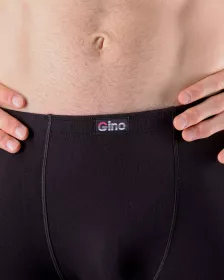 GINA pánské boxerky s delší nohavičkou, delší nohavička, šité, jednobarevné 74090P