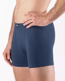 GINA pánské boxerky s delší nohavičkou, delší nohavička, šité, jednobarevné 74090P