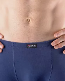 GINA pánské boxerky s delší nohavičkou, delší nohavička, šité, jednobarevné 74090P