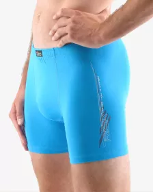 GINA pánské boxerky s delší nohavičkou, delší nohavička, šité, s potiskem 74144P