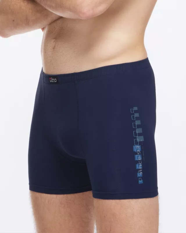 GINA pánské boxerky delší nohavička, šité, s potiskem 74176P