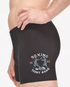 GINA pánské boxerky delší nohavička, šité, s potiskem 74177P