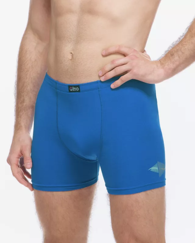 GINA pánské boxerky delší nohavička, šité, s potiskem 74184P