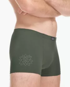 GINA pánské boxerky kratší nohavička, šité, s potiskem 73135P