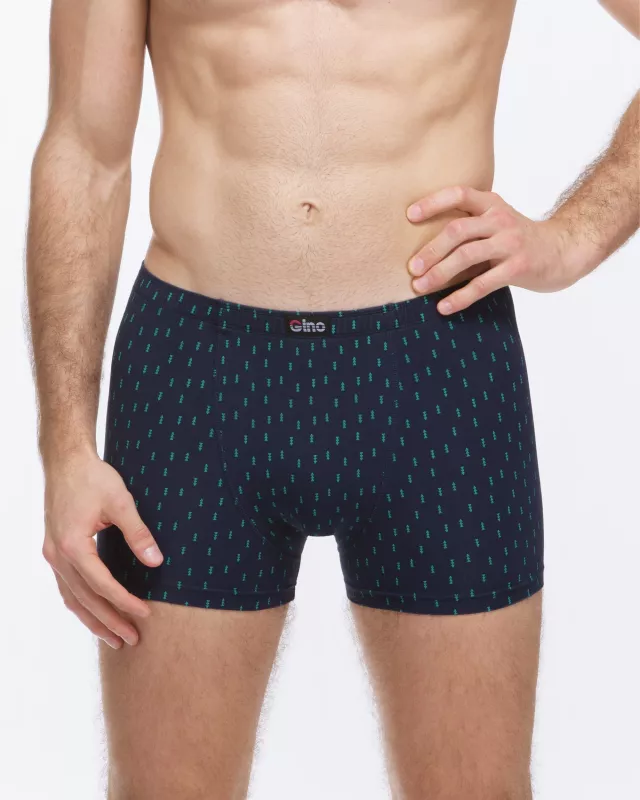 GINA pánské boxerky kratší nohavička, šité, s potiskem 73137P