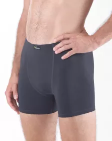 GINA pánské boxerky s delší nohavičkou, delší nohavička, šité, jednobarevné Eco Bamboo 74159P EcoBamboo