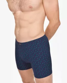 GINA pánské boxerky s delší nohavičkou, delší nohavička, šité, s potiskem 74181P