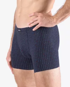 GINA pánské boxerky s delší nohavičkou nadměrné, šité, s potiskem 74174P